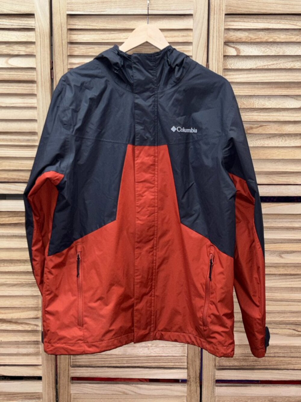 Columbia Horizons Pine Interchange Jacket Waterproof Shell Orange Gray M